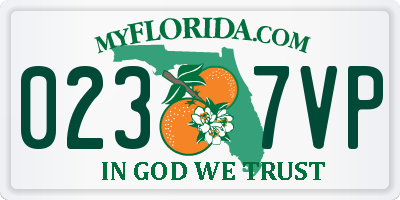 FL license plate 0237VP