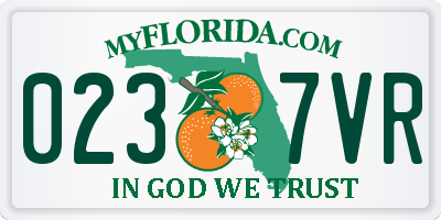 FL license plate 0237VR
