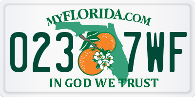 FL license plate 0237WF
