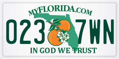 FL license plate 0237WN