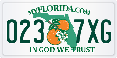 FL license plate 0237XG