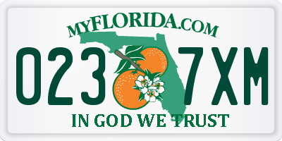 FL license plate 0237XM