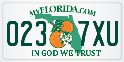 FL license plate 0237XU