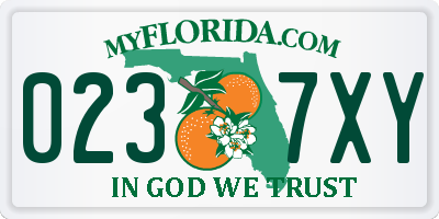 FL license plate 0237XY
