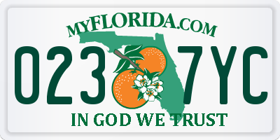 FL license plate 0237YC