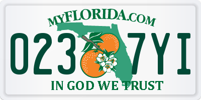 FL license plate 0237YI
