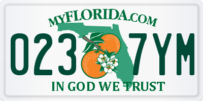FL license plate 0237YM