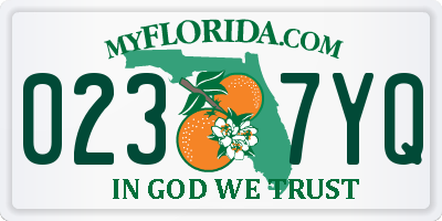 FL license plate 0237YQ