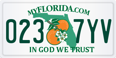 FL license plate 0237YV
