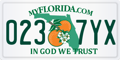 FL license plate 0237YX