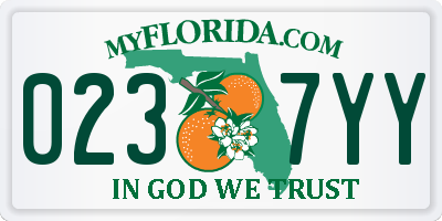 FL license plate 0237YY
