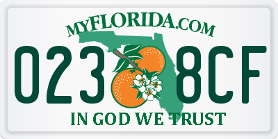 FL license plate 0238CF