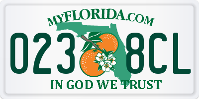 FL license plate 0238CL