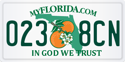 FL license plate 0238CN
