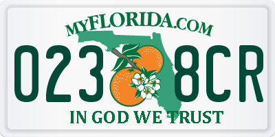 FL license plate 0238CR
