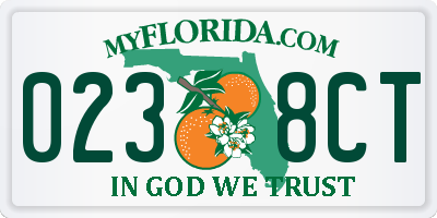 FL license plate 0238CT