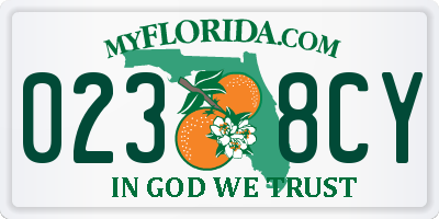 FL license plate 0238CY