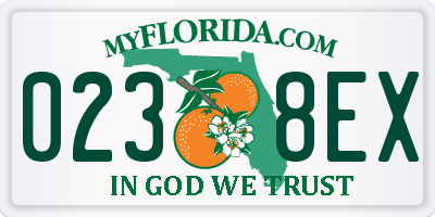 FL license plate 0238EX