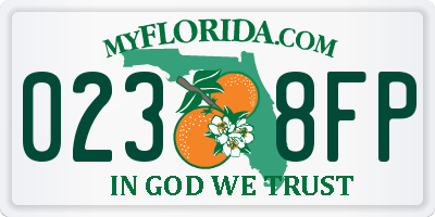 FL license plate 0238FP