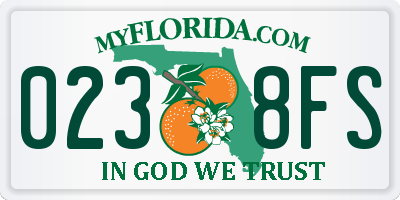FL license plate 0238FS