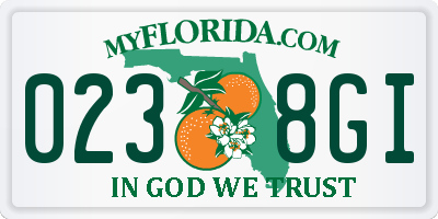 FL license plate 0238GI