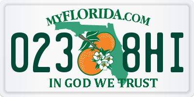 FL license plate 0238HI