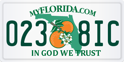 FL license plate 0238IC