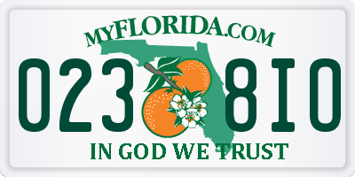FL license plate 0238IO