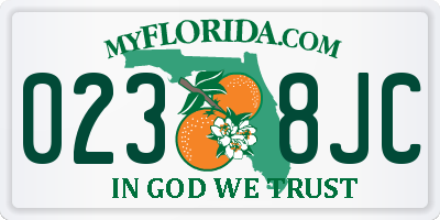 FL license plate 0238JC