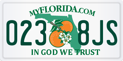 FL license plate 0238JS