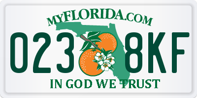 FL license plate 0238KF