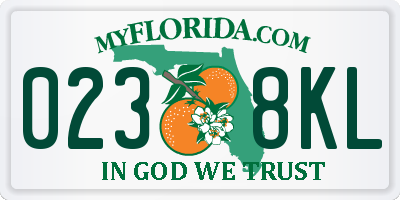 FL license plate 0238KL