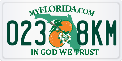 FL license plate 0238KM
