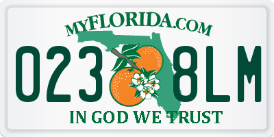 FL license plate 0238LM