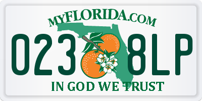 FL license plate 0238LP