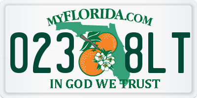 FL license plate 0238LT