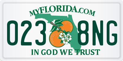 FL license plate 0238NG