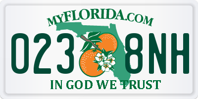 FL license plate 0238NH