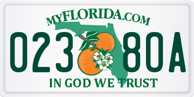 FL license plate 0238OA