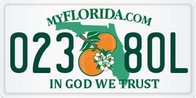 FL license plate 0238OL