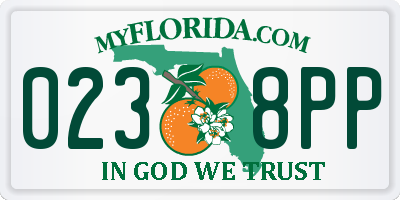 FL license plate 0238PP