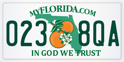 FL license plate 0238QA
