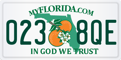 FL license plate 0238QE