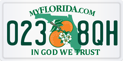 FL license plate 0238QH