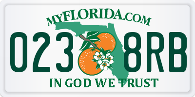 FL license plate 0238RB