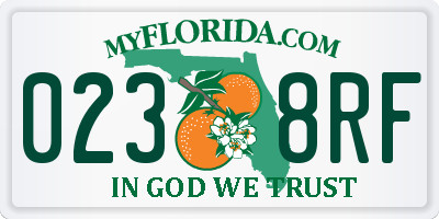 FL license plate 0238RF