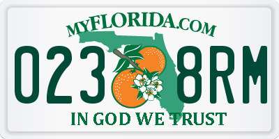 FL license plate 0238RM