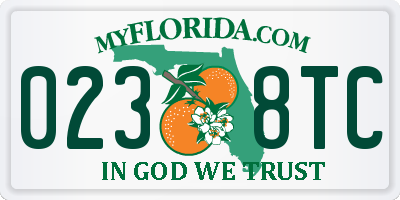 FL license plate 0238TC