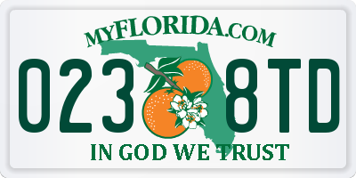 FL license plate 0238TD