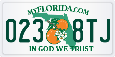 FL license plate 0238TJ